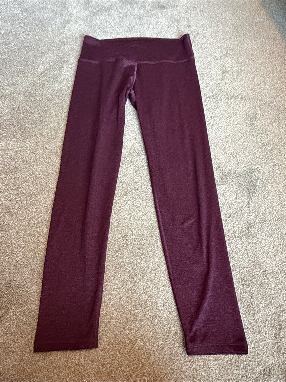 aerie play maroon fleece lined leggings Women’s size xl long